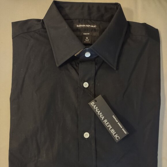 Banana Republic_Black_NWT_Mens Slim Fit XL_Shirt - Picture 7 of 8